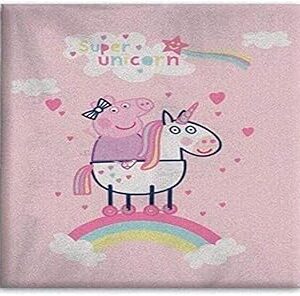 Couverture en laine peppa pig unicorn girl, taille 100 x 140 cm, couleur rose, modèle 981083. Votre satisfaction, notre priorité chez Diaytar