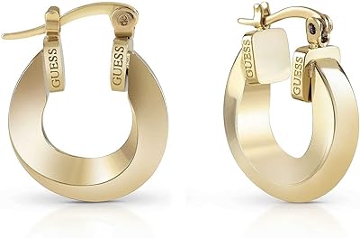 Boucles d'oreilles créoles don't lie pour femme, taille 18 mm, or jaune, 18