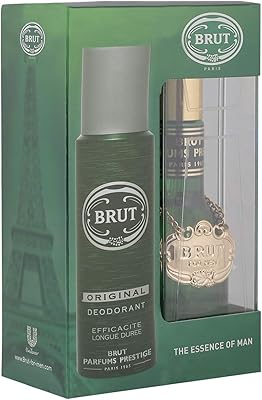Eau de toilette brut plexi pour homme, 100 ml + déodorant spray or