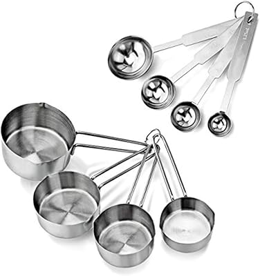Ensemble de cuillères et tasses à mesurer new star en acier inoxydable, lot