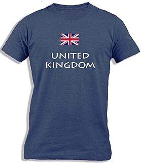T-shirt en coton drapeau britannique avec drapeau du royaume-uni | grande-bretagne | union