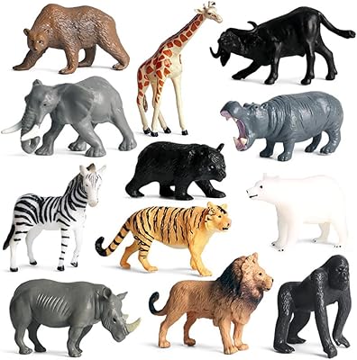 Figurines d'animaux, kit de modèle miniature réaliste de la faune, jouet scientifique