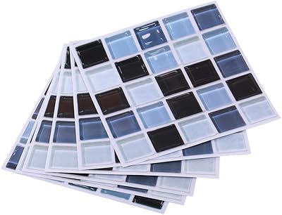 Autocollants muraux en mosaïque auto-adhésifs, 6 pièces, pour papier peint de cuisine, autocollants