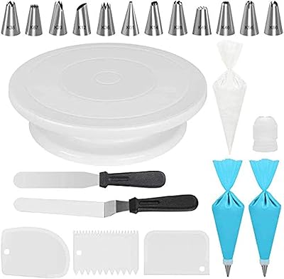 Fournitures d'outils de décoration de gâteaux kingsi avec plateau tournant à gâteau