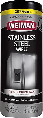 Wayman products lingettes humides en acier inoxydable, 30 unités (paquet de 1)