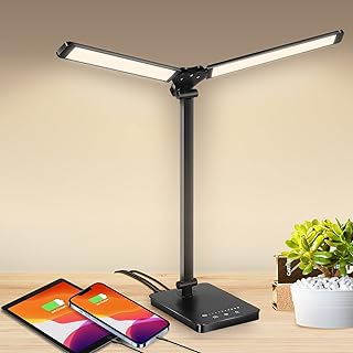 Lampe de bureau avec 2 ports usb supplémentaires lampe de table infanor eye