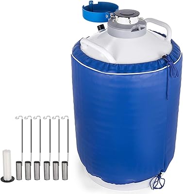 Réservoir d'azote liquide dewar en alliage d'aluminium de 20 l avec 6 canettes