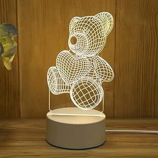 Veilleuse led décorative au design ours avec mini lampe vigne usb