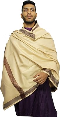Châles pashmina chauds en laine pour hommes pour la méditation dushala luhi, couleur