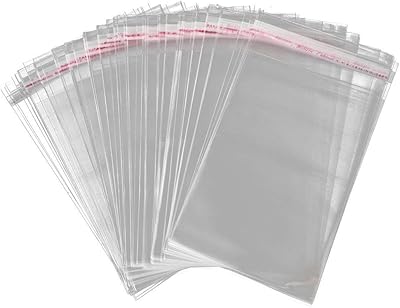 100 sacs en cellophane transparents auto-scellants de 8" x 10" plastique refermables parfaits