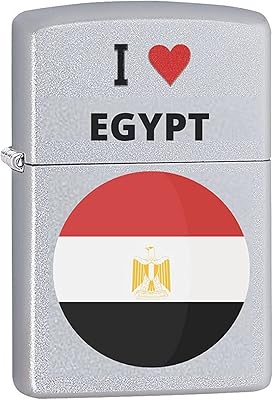 Briquet zippo classic 205 ci412710 i heart egypt avec motif drapeau rond |
