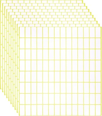 3360pcs étiquettes autocollantes blanc mat, étiquettes blanches mates, petites étiquettes autocollantes, étiquettes nominatives