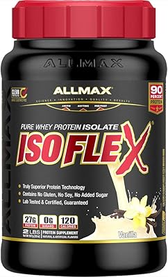Ulmax nutrition - isolat de protéines de lait pur isoflex vanille 0,9 kg