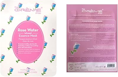 Masque facial à l'eau de rose the cream shop pour les soins