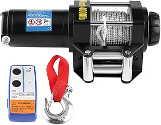 Treuil électrique, kit de treuil électrique à câble en acier robuste 12 v 4 000 lb avec télécommande sans fil pour suv/utv, bateau, camion, remorque tout-terrain – Photo produit Dakar Sénégal – Livraison rapide