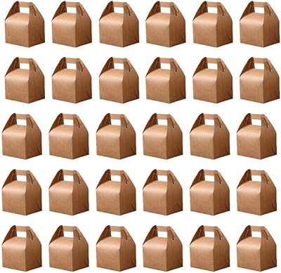 Boîtes à dragées en papier kraft hillili boîtes marron pignon boîte pour enfants