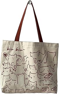 Joli sac fourre-tout en toile pour femme avec fermeture éclair, sac de courses
