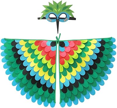 Ailes de costume d'oiseau pour enfants richersty avec masque, ailes de papillon