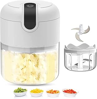 Mini robot culinaire électrique pour légumes, fruits, noix, viandes et purées - 3