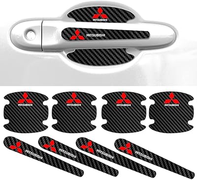 8 pièces protecteurs de poignée de porte de voiture pour mitsubishi eclipse spyder