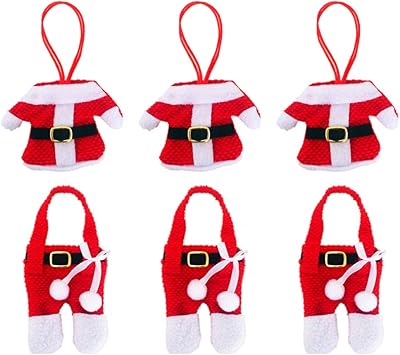 Ensemble de porte-couverts de noël en argent, 6 pièces, couteaux, fourchettes, sac à