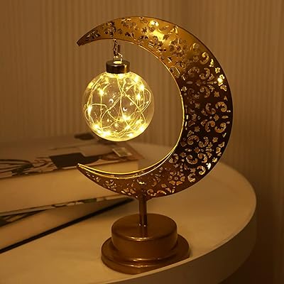 Goodrun lampe led lune en fer veilleuses de décoration du ramadan
