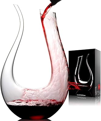 Carafe à vin gigiro 1,5 l, pichet en cristal rétro en forme