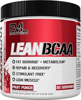 Evolution nutrition lean bcaa l-carnitine, sans stimulants, restaure et brûle les graisses, sucre et gluten, 30 portions (fruit punk). Diaytar : Des prix mini pour un service maxi