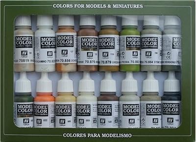 Ensemble de peinture acrylique vallejo model color earthtones - couleurs assorties