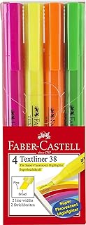 Faber-castell a.w. surligneur 157704 paquet de 38 en 4 couleurs assorties