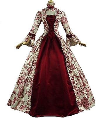 Robe de bal rouge rococo resnan, vêtements de palais gothique victorien de la renaissance médiévale, costumes de fête d'halloween pour femmes. Diaytar : Le choix malin des consommateurs sénégalais