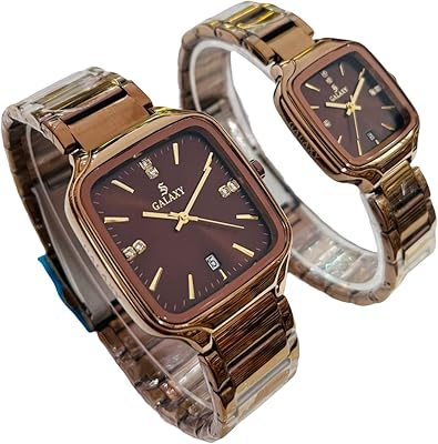 Montres de couple montre à quartz montre-bracelet de mode avec bracelet en acier inoxydable pointeur lumineux 3atm étanche pour les amateurs quotidiens et d'affaires ensemble hommes et femmes type. Diaytar : Parce que bien acheter, c'est économiser