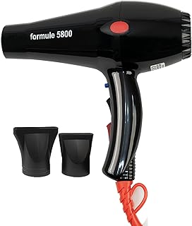 Sèche-cheveux tourmaline pro en céramique 2500 watts, 3 réglages de chaleur, interrupteur coulissant