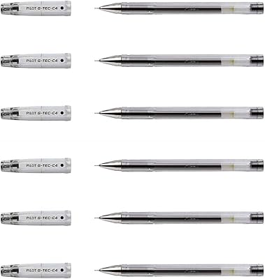 Stylos pilot g-tec-c4 à pointe ultra fine 0,2 mm, paquet de 6 stylos
