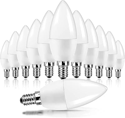 Paquet de 10 ampoules led e14 haute luminosité 7w 3000k blanc