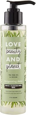 Gel nettoyant visage love beauty and planet, huile d'arbre à thé énergisant
