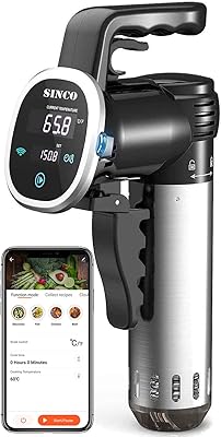 Cuiseur sous vide sinko, cycleur thermique à immersion wifi sinco 1000 w, minuterie