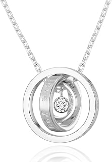Collier en argent philip jones avec citation always my mother créé