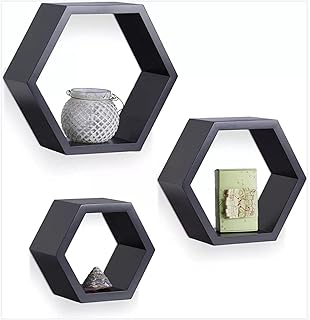 Étagères flottantes murales hexagonales zidbee (lot de 3) présentoir mural en nid