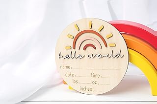 Cadeau de maternité de hello world | nom et mesures du soleil