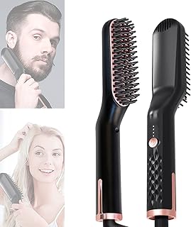 Brosse à lisser les cheveux, brosse à lisser la barbe ionique, brosse à