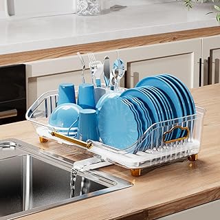 Égouttoir à vaisselle en plastique, support de rangement pour évier avec égouttoir