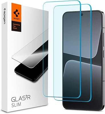 Protecteur d'écran spigen glaster slim [2-pack] conçu pour xiaomi 13 à partir