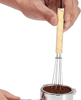 Aiguille d'agitation de poudre de café en érable rouge, distributeur manuel professionnel barista