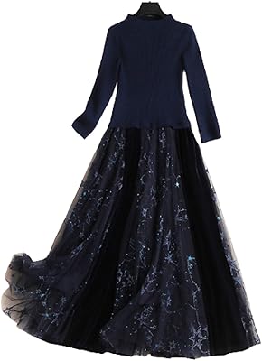 Robe tricotée pour femme, robe pull trapèze en maille de printemps, robe pull
