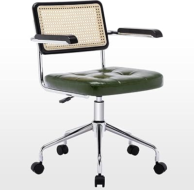 Chaise de bureau moderne en cuir zest house avec dossier en rotin fauteuils