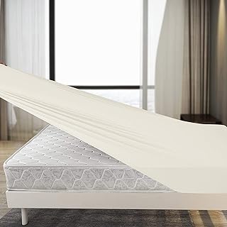 Drap de lit élastique en coton pour familial taille 180