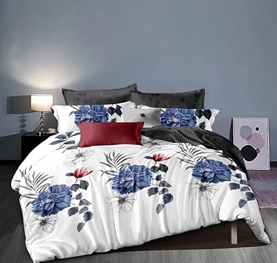 Parure de lit 6 pièces en pur coton, garnissage, doux et chaud