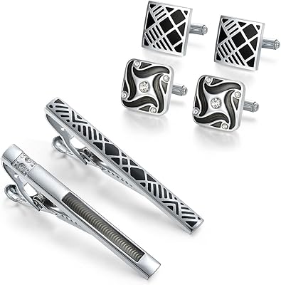 Ensemble pince à cravate et boutons de manchette ujoy professional designs pour hommes