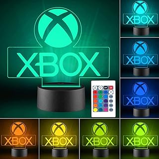 Lampe de table led 3d xbox lighting avec télécommande tactile intelligente